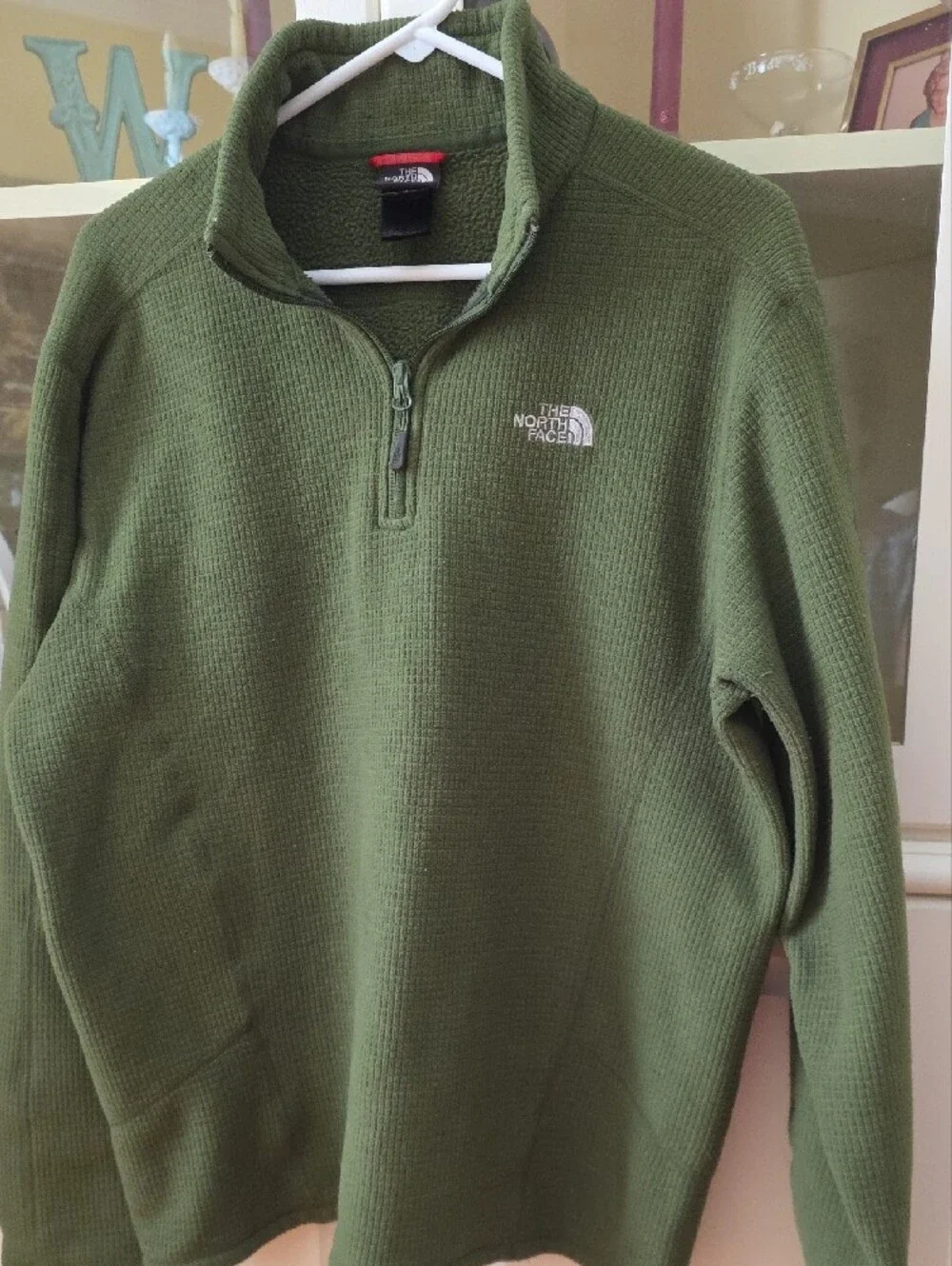 The North Face Olive Green Half-Zip Fleece Pullover